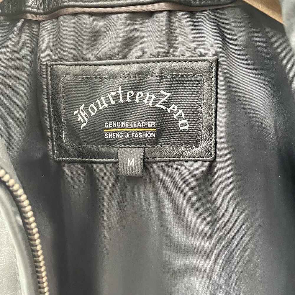 NWT Fourteen Zero 100% Genuine Leather Jacket - Picture 13 of 14